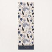 Tapis De Yoga Boho Céleste Lune Phase Crystal Motif mystique (Devant)