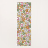 Tapis De Yoga Boho Daisy Flowers les années 70 Floral Super (Dos)