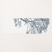 Tapis De Yoga Boho d'arbre simple bleu (Devant (Horizontal))