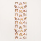 Tapis De Yoga Boho Desert Rainbow Abstrait Arch Motif Taupe (Devant)