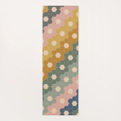 Tapis De Yoga Boho élégant Motif géométrique Bleu Vert Bleu (Dos)