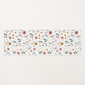 Tapis De Yoga Boho Fleur Sauvage (Devant (Horizontal))