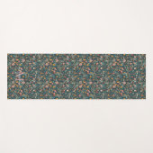 Tapis De Yoga Boho Floral Mandala | Calligraphie de monogramme (Devant (Horizontal))