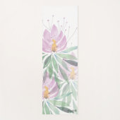 Tapis De Yoga Boho Floral mignon rose vert personnalisé (Devant)
