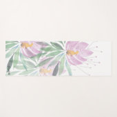 Tapis De Yoga Boho Floral mignon rose vert personnalisé (Devant (Horizontal))