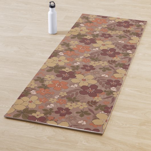 Tapis De Yoga Boho Floral Yoga Mat (En situation)