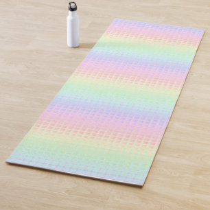 Tapis De Yoga Boho Kawaii Mignonne Funky Pastel Arc-en-Ciel Carr
