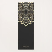 Tapis De Yoga Boho Lotus Black Gold Mandala (Dos)