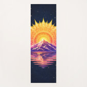 Tapis De Yoga Boho Mandala Mountain Sunset | Cosmic Night Sky (Devant)
