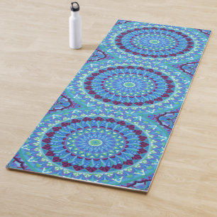 Tapis De Yoga Boho Mandala Yoga Rêves de Minuit Bleu Exercice