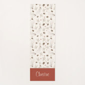 Tapis De Yoga Boho Monogramme Bois d'Hiver de Boho (Devant)
