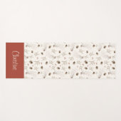 Tapis De Yoga Boho Monogramme Bois d'Hiver de Boho (Devant (Horizontal))