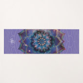 Tapis De Yoga Boho Nebula Mandala, Mystique (Devant (Horizontal))