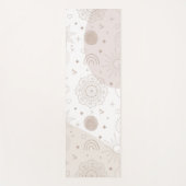 Tapis De Yoga Boho Neutral Space Doodles Design esthétique (Devant)