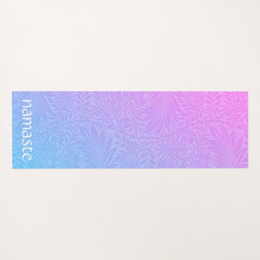 Tapis De Yoga Boho Pink Botanical (Dos (Horizontal))