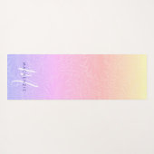 Tapis De Yoga Boho Rainbow Botanogram Nom (Dos (Horizontal))