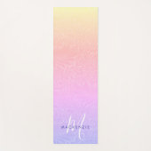 Tapis De Yoga Boho Rainbow Botanogram Nom (Devant)