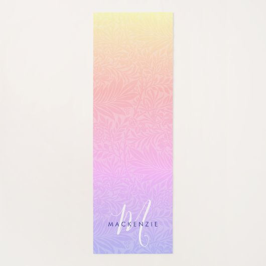 Tapis De Yoga Boho Rainbow Botanogram Nom (Dos)