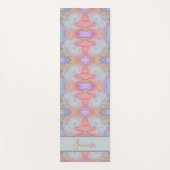 Tapis De Yoga Boho Rose Abstrait Joli Pastel Fils (Devant)