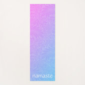 Tapis De Yoga Boho rose botanique (Devant)