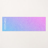 Tapis De Yoga Boho rose botanique (Devant (Horizontal))
