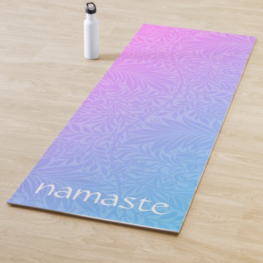 Tapis De Yoga Boho rose botanique (En situation)