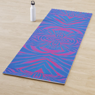 Tapis De Yoga Boho Tiger Stripe rose et bleu Yoga Mat