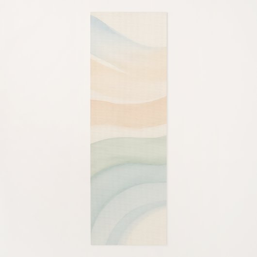 Tapis De Yoga Boho Waves Mindful Calming Minimalist (Devant)