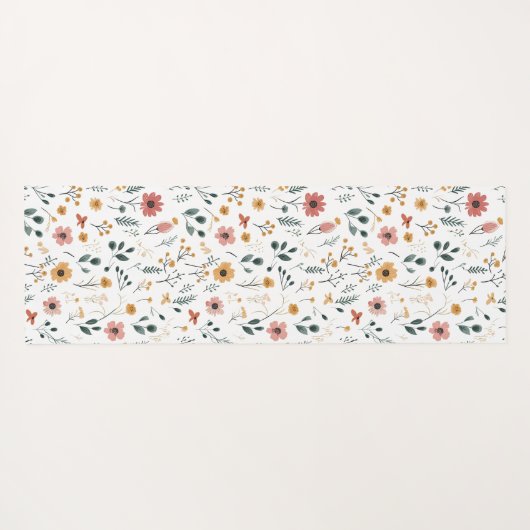 Tapis De Yoga Boho Wildflower (Dos (Horizontal))