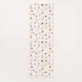 Tapis De Yoga Boho Woodland Winterberry Monogram (Dos)