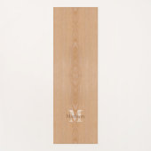 Tapis De Yoga Bois brun clair grain Monogramme personnalisé (Devant)