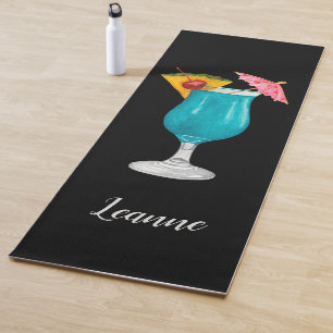Tapis De Yoga Boisson Tropicale Colorée Personnalisée