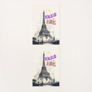 Tapis De Yoga Bonjour Paris coloré