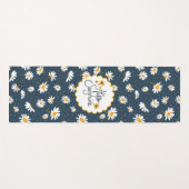 Tapis De Yoga Bonjour Sunshine Classic Jaune Daisies Fleurs (Devant (Horizontal))