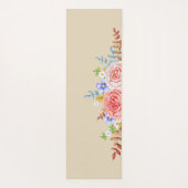 Tapis De Yoga Bordure latérale florale de l'aquarelle (Dos)