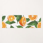 Tapis De Yoga Botanical Fruit Orange Citrus Seamless Pattern (Devant (Horizontal))
