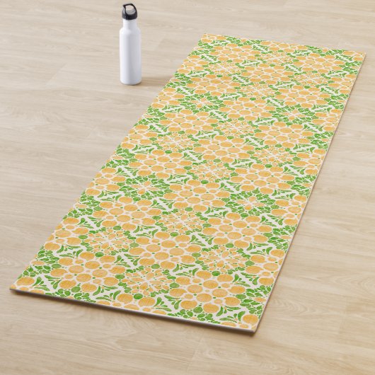 Tapis De Yoga Botanical Pop-Citrus (En situation)