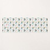 Tapis De Yoga Bouches florifères | Monogramme (Devant (Horizontal))