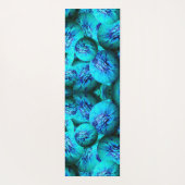 Tapis De Yoga Boucles turquoise et bleue en optique 3D (Dos)