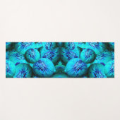 Tapis De Yoga Boucles turquoise et bleue en optique 3D (Devant (Horizontal))