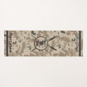 Tapis De Yoga Bouclier Maccabee du désert et oreilles (Devant (Horizontal))