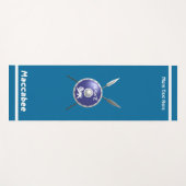 Tapis De Yoga Bouclier Maccabee Et Paroles (Devant (Horizontal))