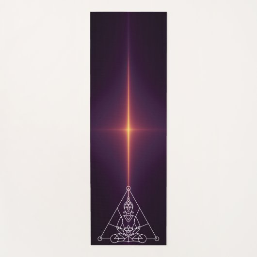 Tapis De Yoga Bouddha de géométrie sacrée (Devant)