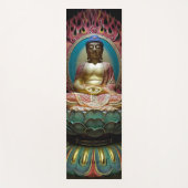 Tapis De Yoga Bouddha Statue Lotus Fleur Une seule face (Devant)