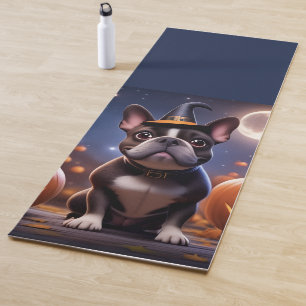 Tapis De Yoga Bouledogues français Halloween French Bulldog