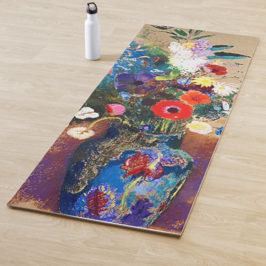 Tapis De Yoga Bouquet de fleurs par Odilon Redon (En situation)