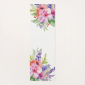 Tapis De Yoga Bouquet floral aquarelle (Dos)