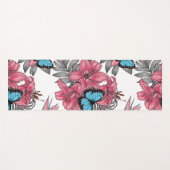 Tapis De Yoga Bouquet tropical (Devant (Horizontal))