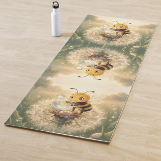 Tapis De Yoga Bourdon doré dans la danse des fleurs.9