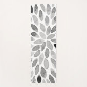 Tapis De Yoga Boutons de brosse d'aquarelle - noir et blanc (Devant)